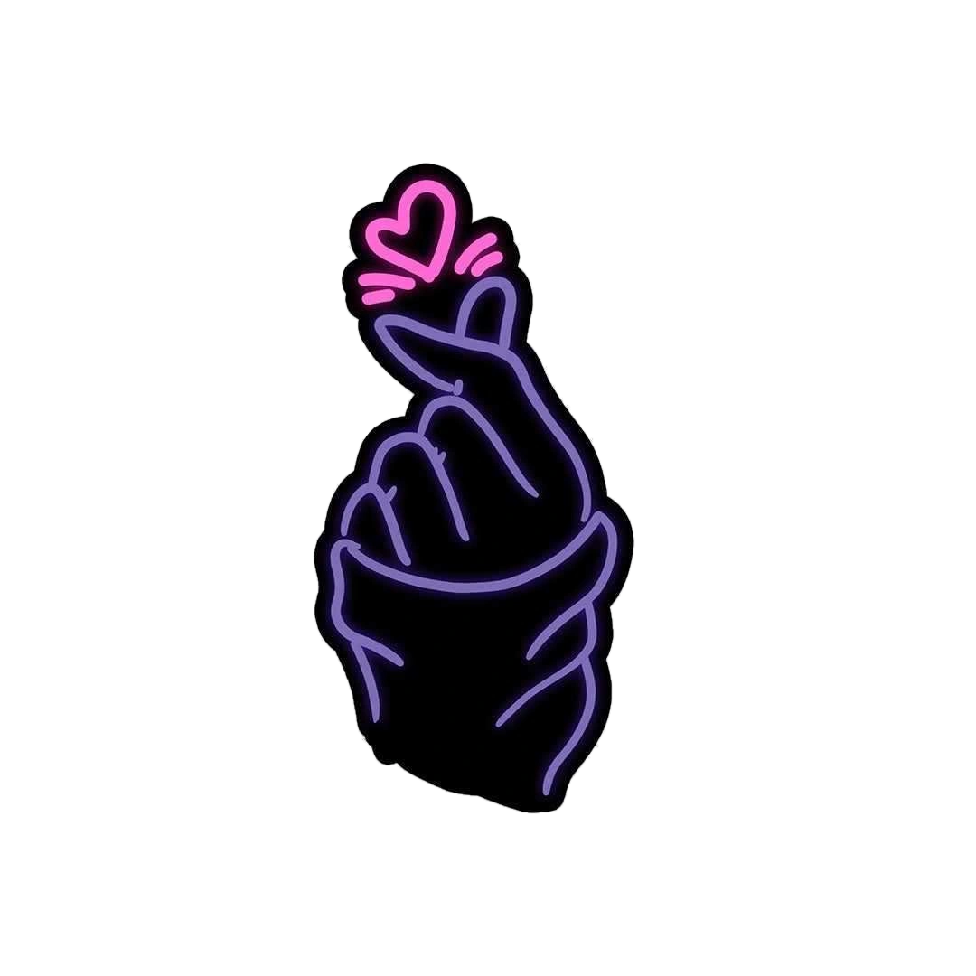 Neon Oppa Saranghae Sticker